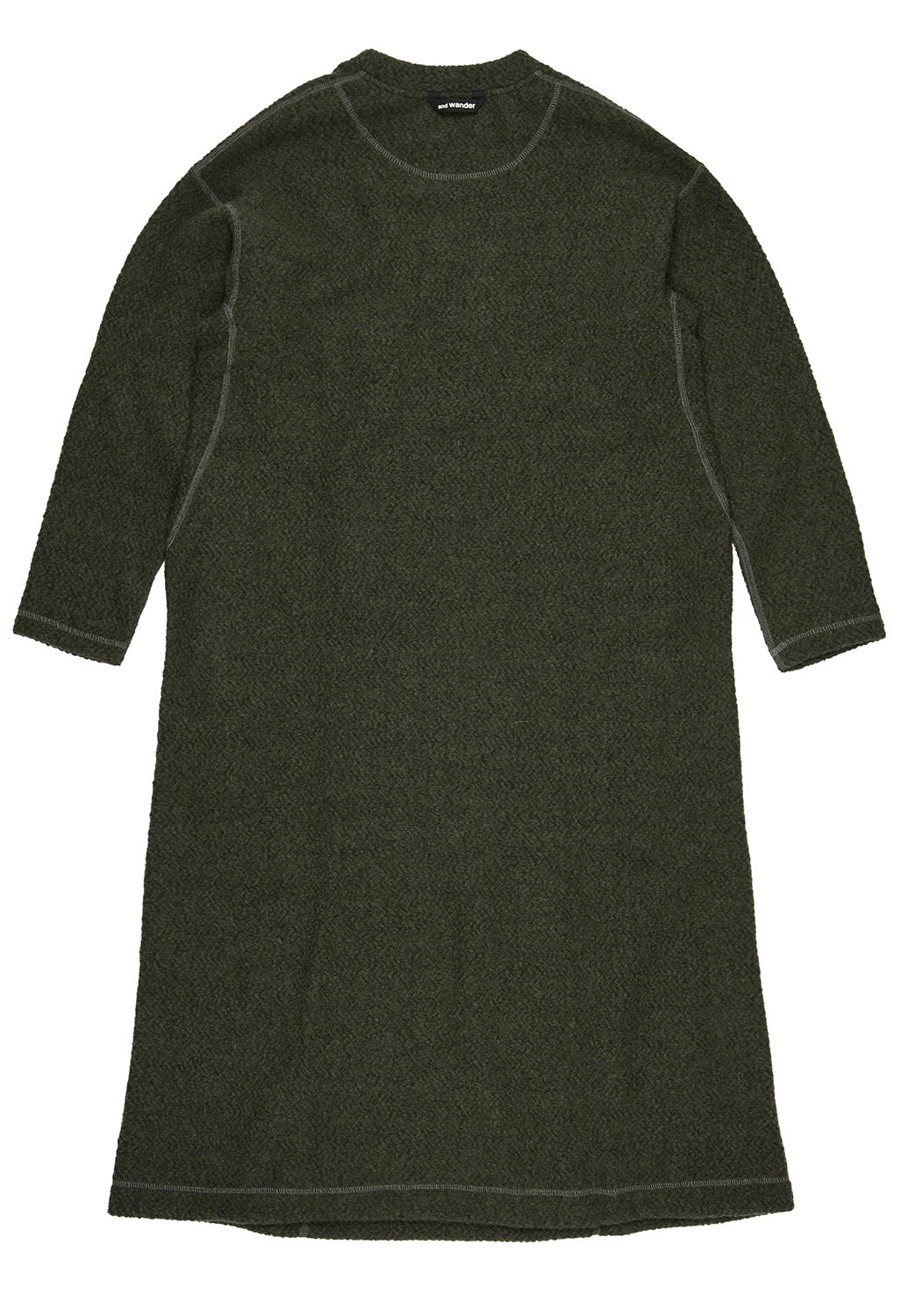 And Wander Women's Re Wool JQ Dress - Khaki