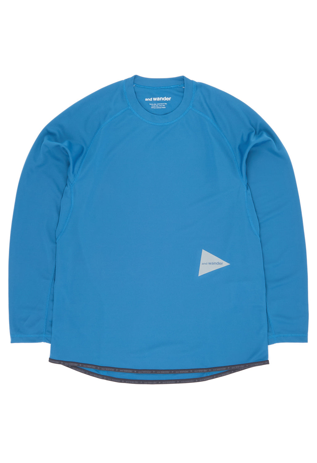 and Wander Dry Jersey Raglan Long Sleeve Tee - Light Blue