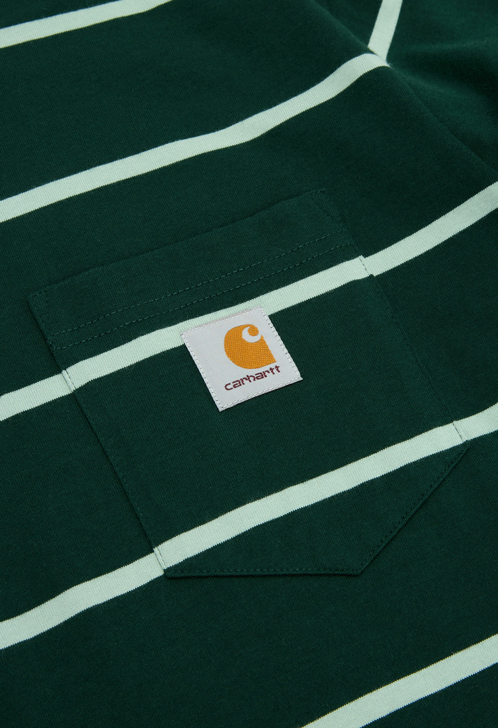 Carhartt WIP Aiken Pocket T-Shirt - Aiken Stripe / Conifer