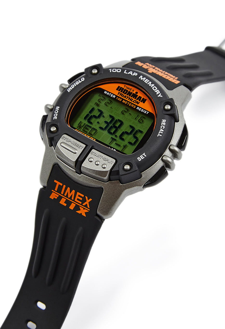 Timex Ironman Flix 100 Lap Watch - Grey / Black