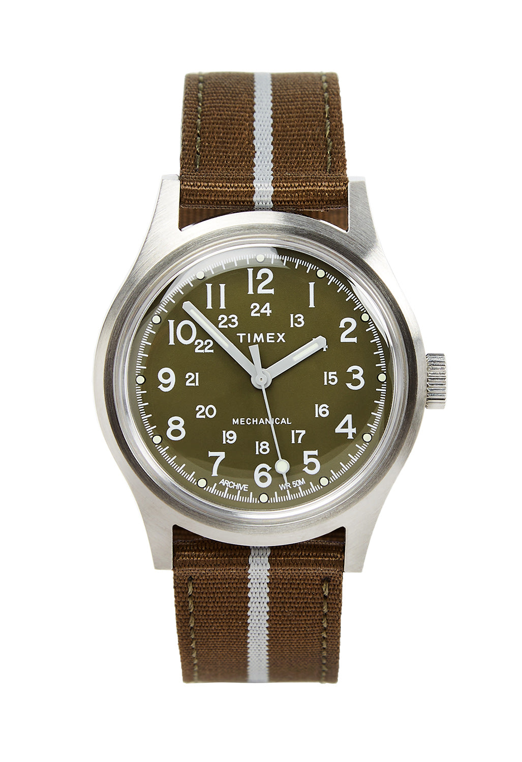 Timex MK1 Mechanical Watch - Stainless Steel / Green / Green