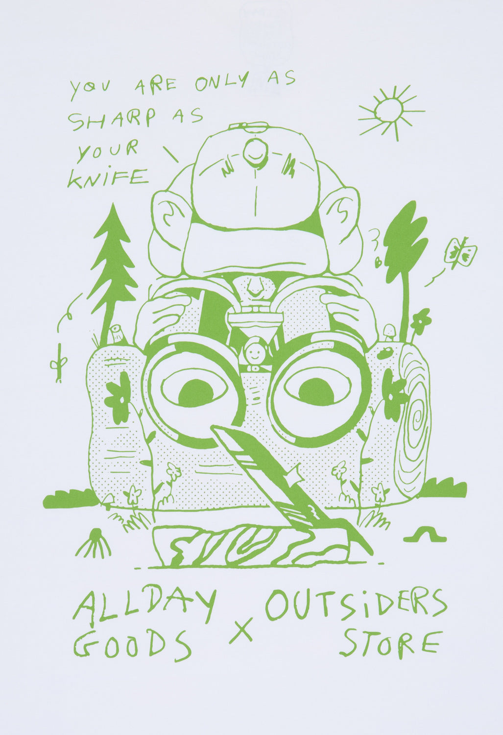 Allday Goods x Outsiders Store Outside Allday T-Shirt - White