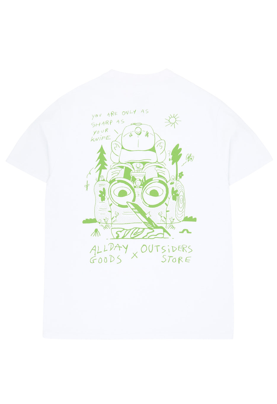 Allday Goods x Outsiders Store Outside Allday T-Shirt - White