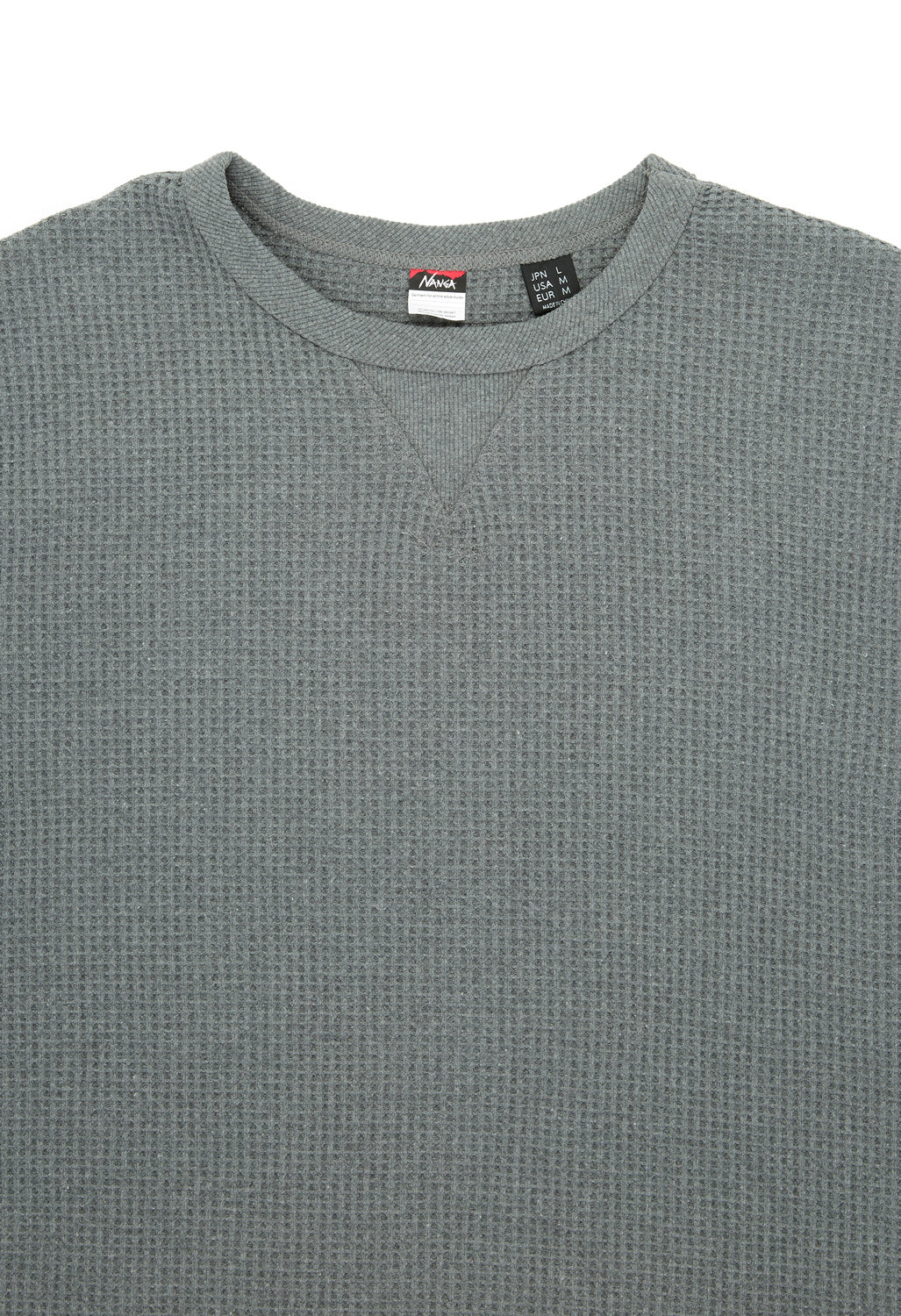 Nanga Men's Eco Hybrid Waffle Long Sleeve Tee - Heather Grey