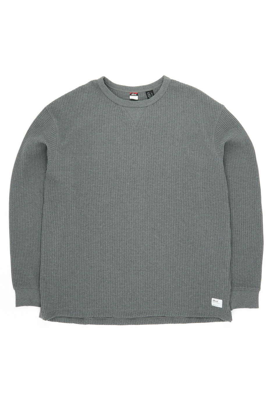 Nanga Men's Eco Hybrid Waffle Long Sleeve Tee - Heather Grey