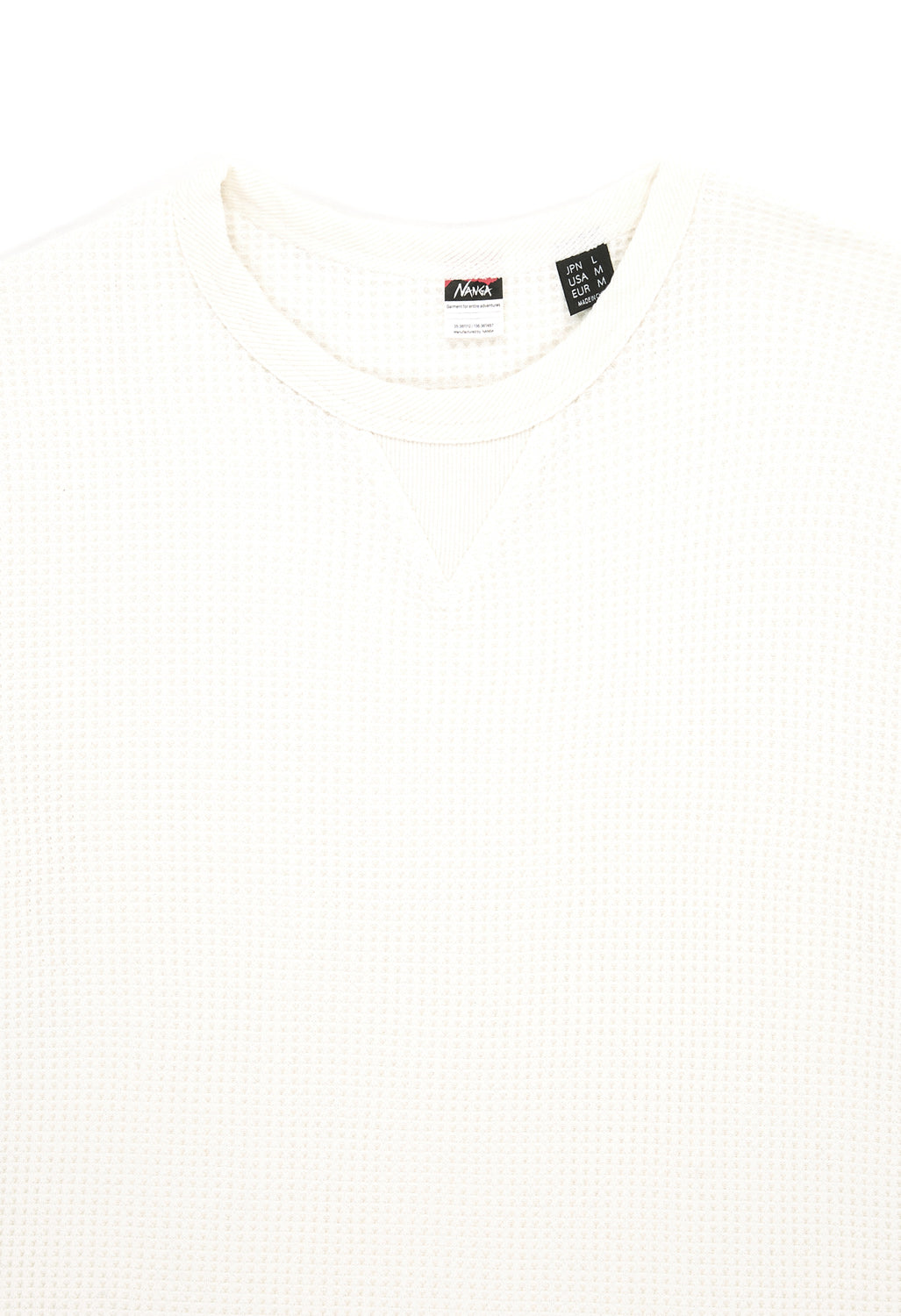 Nanga Men's Eco Hybrid Waffle Long Sleeve Tee - White