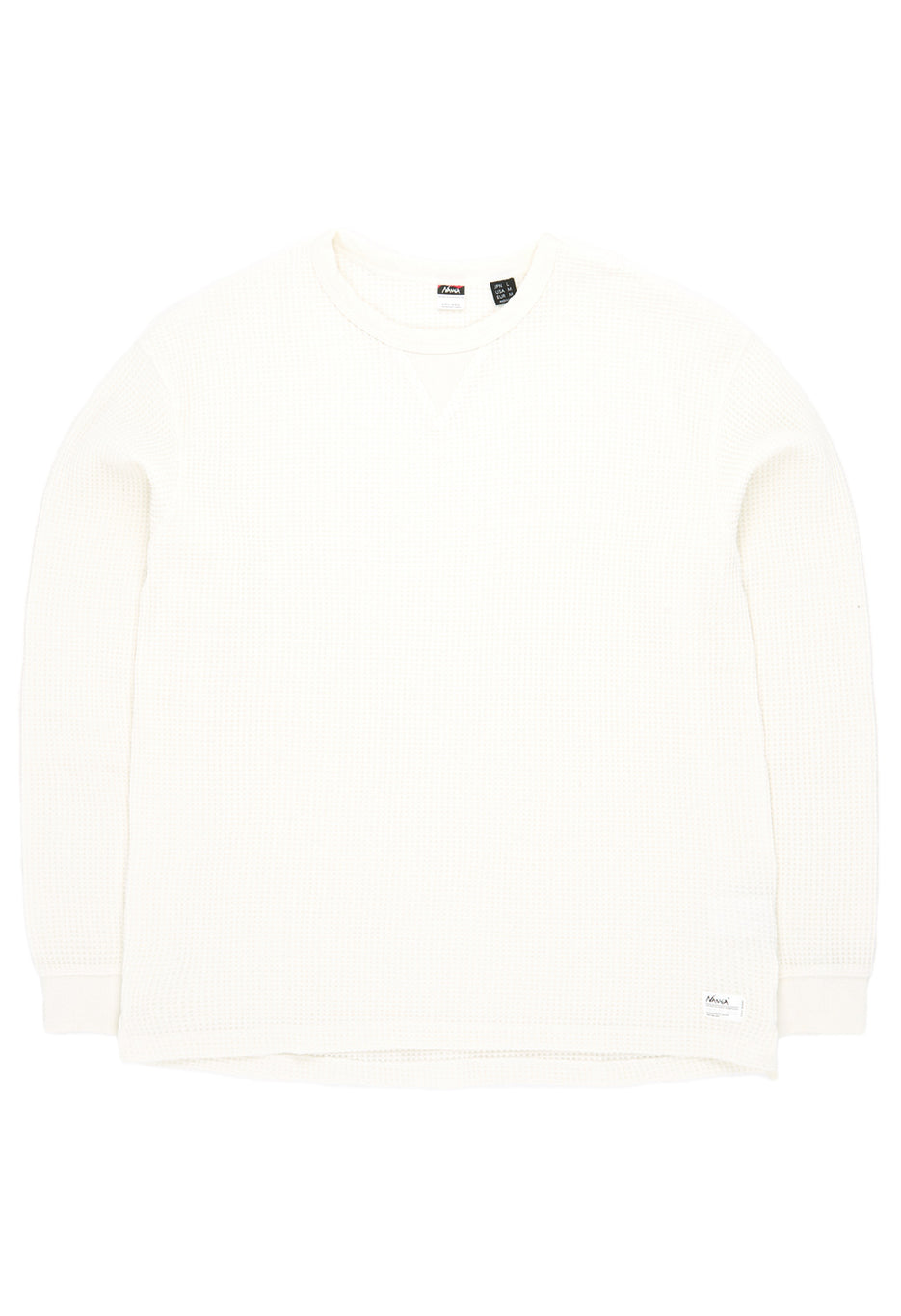 Nanga Men's Eco Hybrid Waffle Long Sleeve Tee - White