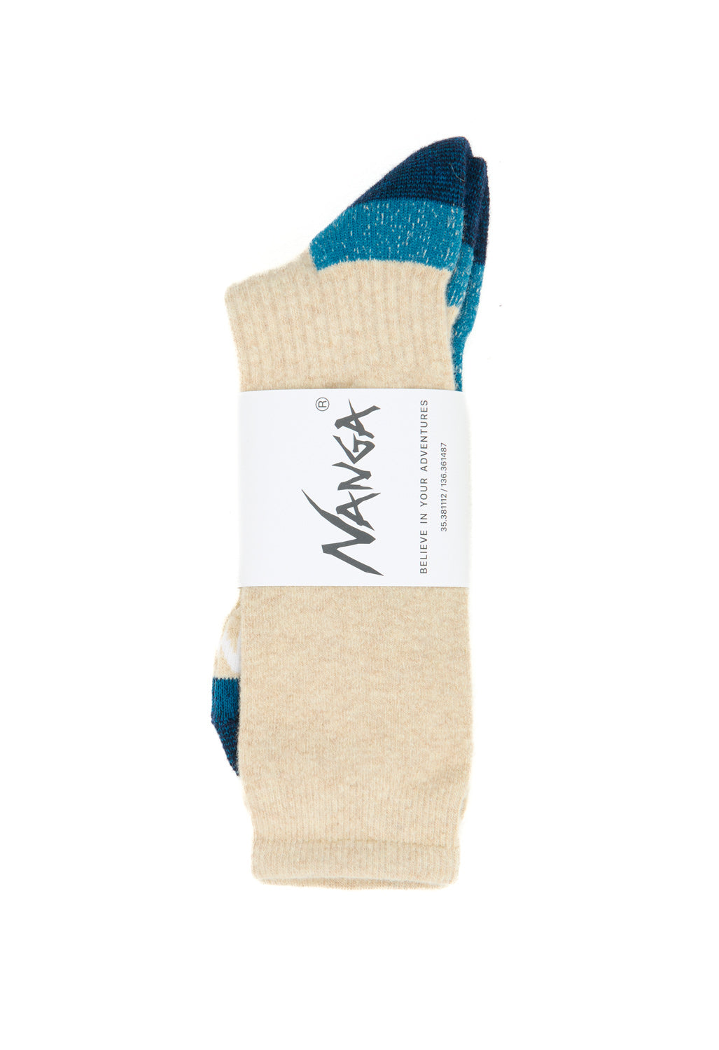 Nanga Wool Pile Compression Crew Socks - Beige