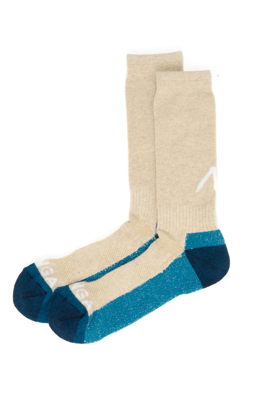 Nanga Wool Pile Compression Crew Socks - Beige