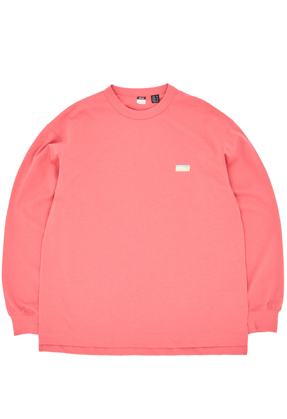 Nanga Men's Eco Hybrid Box Logo Embroidery Long Sleeve Tee - Pink