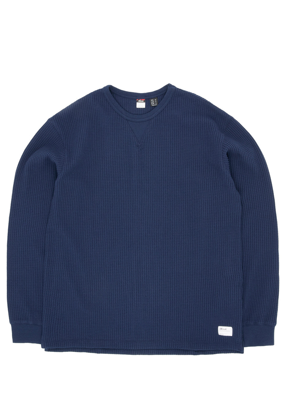 Nanga Men's Eco Hybrid Waffle Long Sleeve Tee - Navy