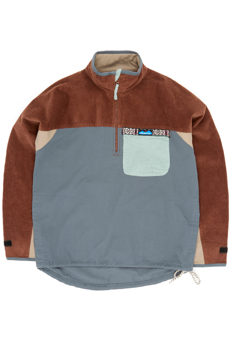 KAVU Men's Throwshirt Flex Half Zip Jacket - Colour Commotion