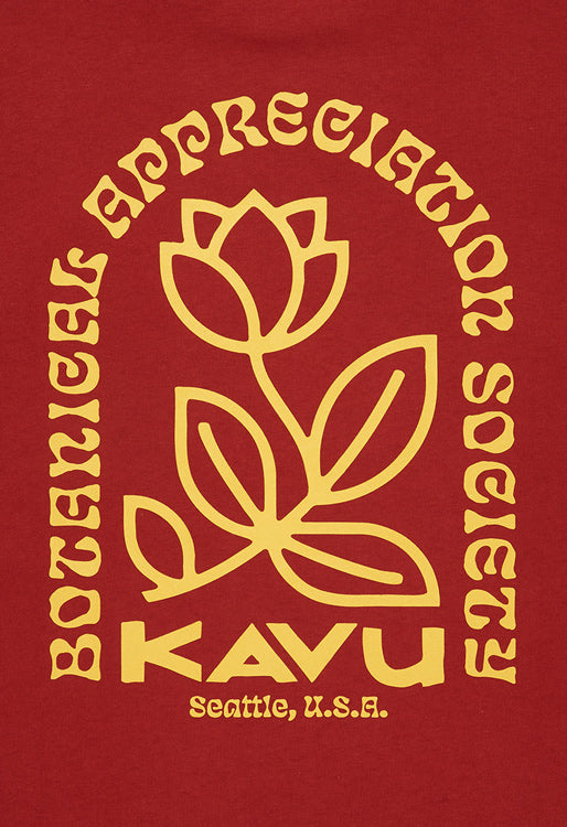 KAVU Men's Botanical Society Tee - Tibetan Red