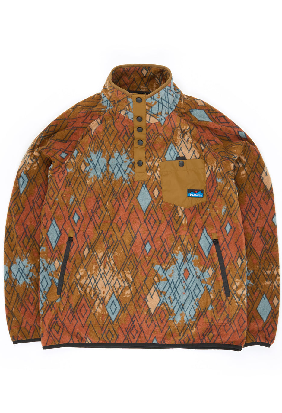 KAVU Men's Teannaway Fleece - Awhile Argyle