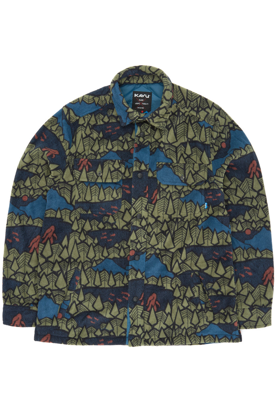 KAVU Men's Oh Chute Fleece Shirt - Sasquatch Twilight