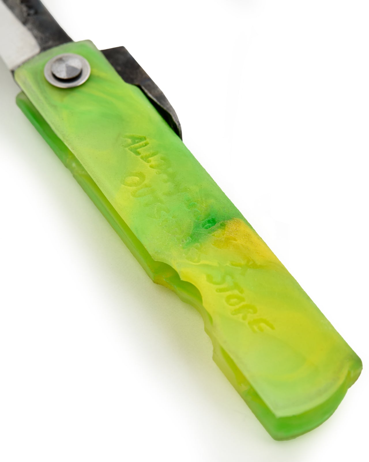 Allday Goods x Outsiders Store Folding Knife - Green / Yellow