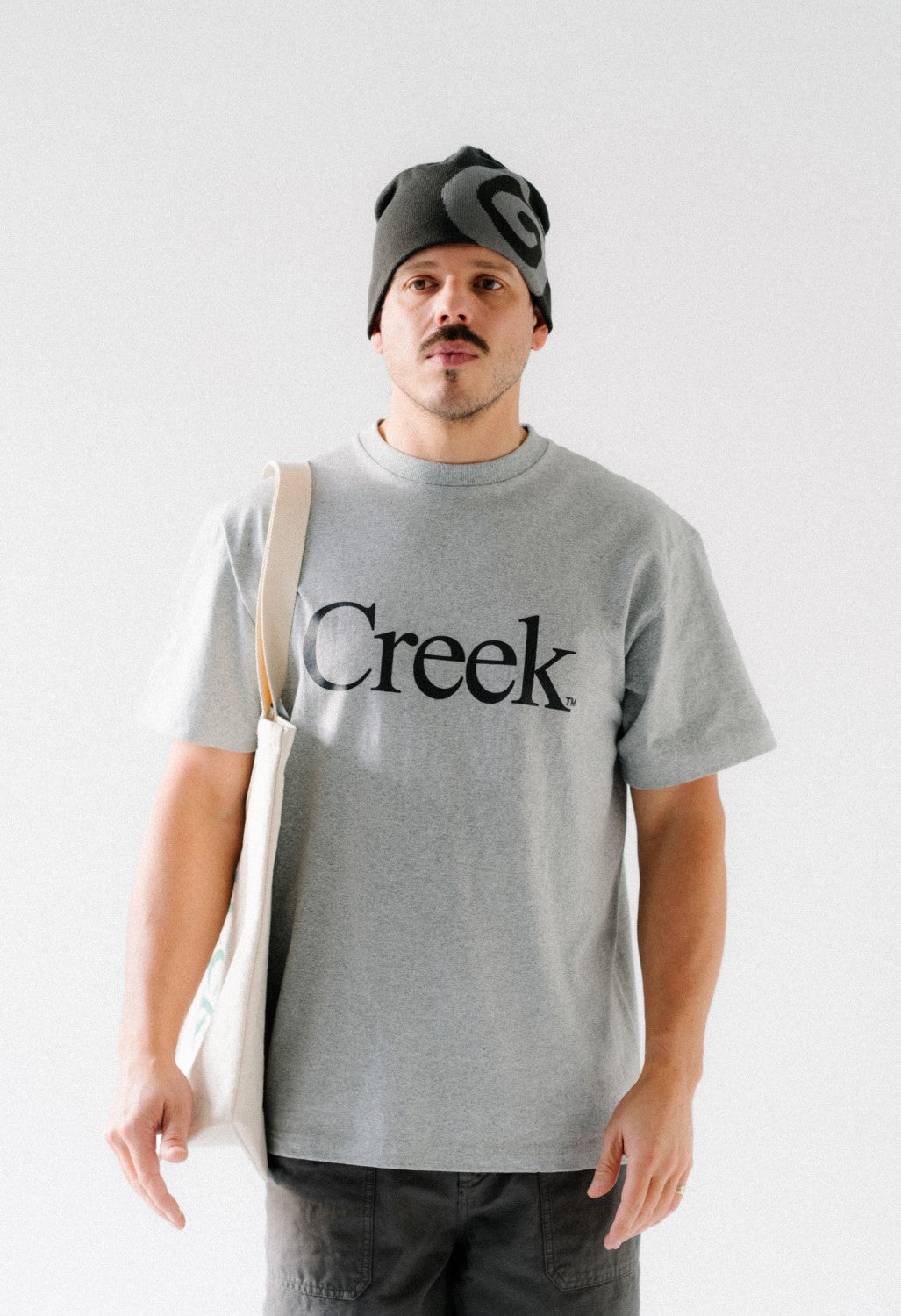 Creek Angler's Device Logo Tee - Grey