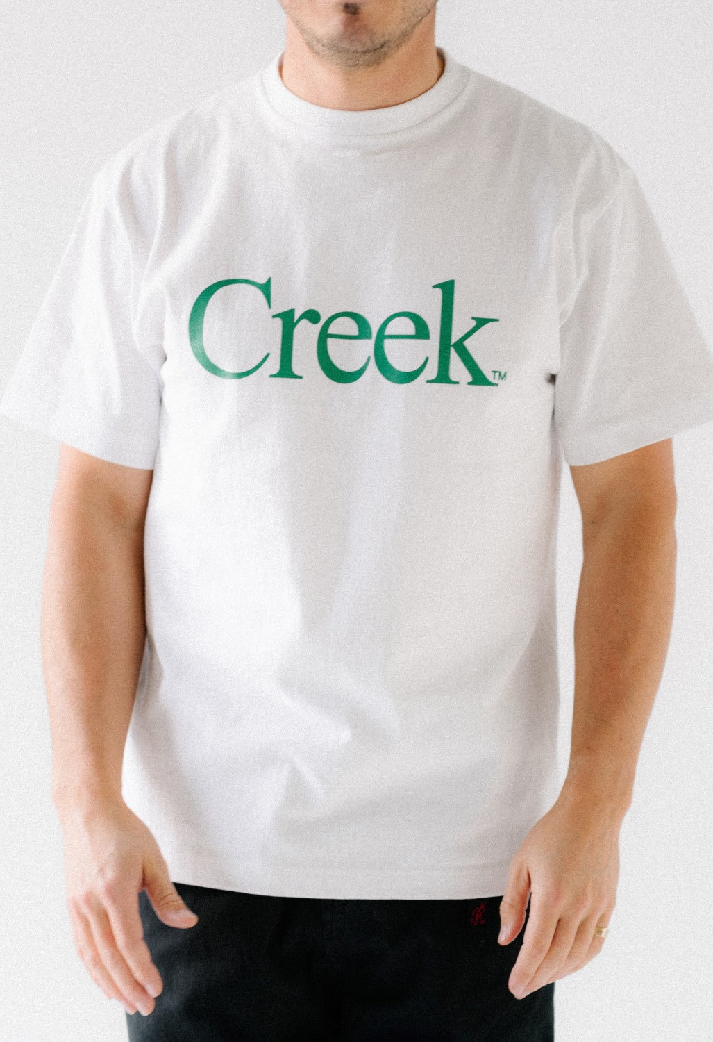 Creek Angler's Device Logo Tee - White