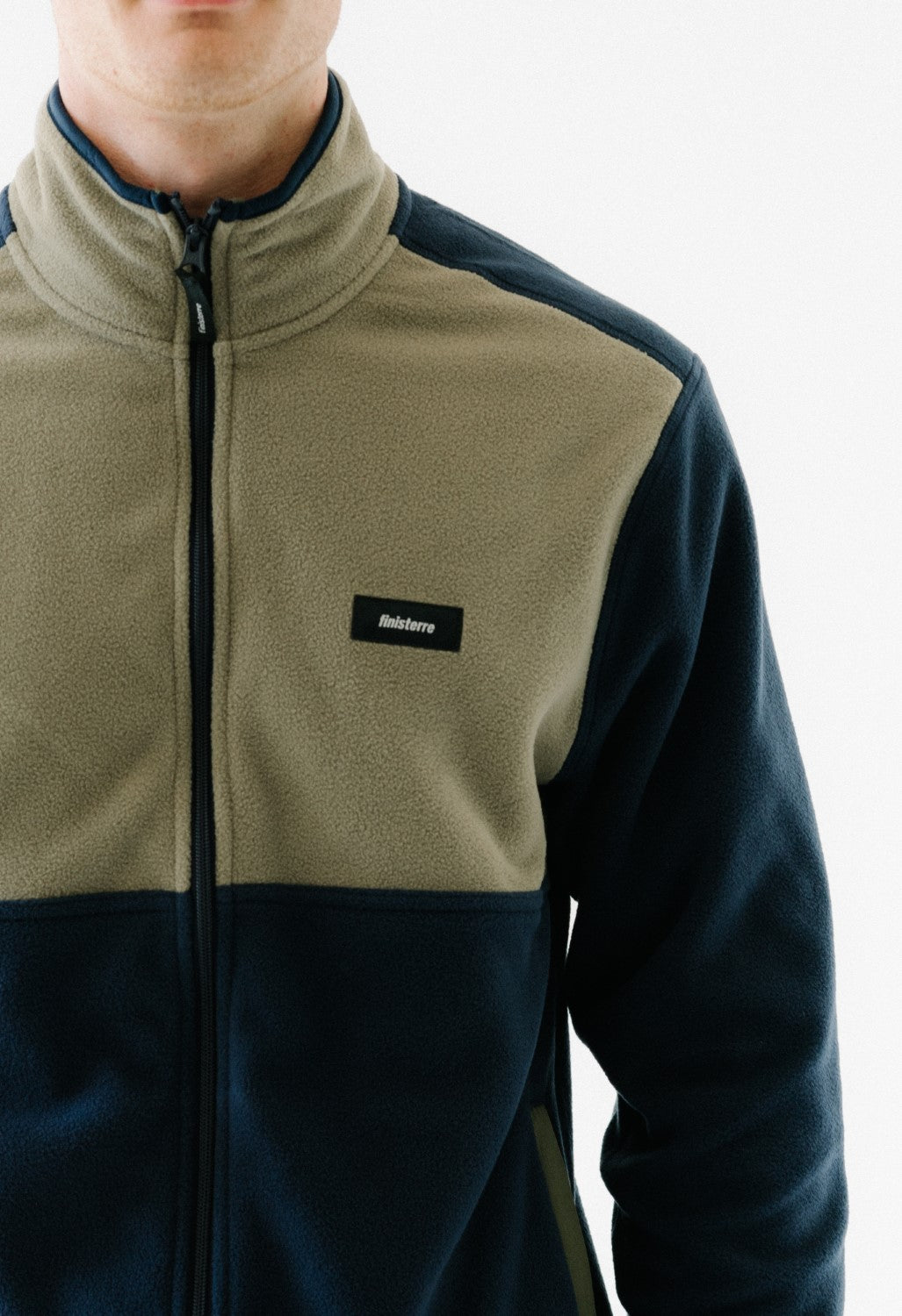 Finisterre Men's Axiom Full Zip Fleece - Willow Green / Navy / Olive