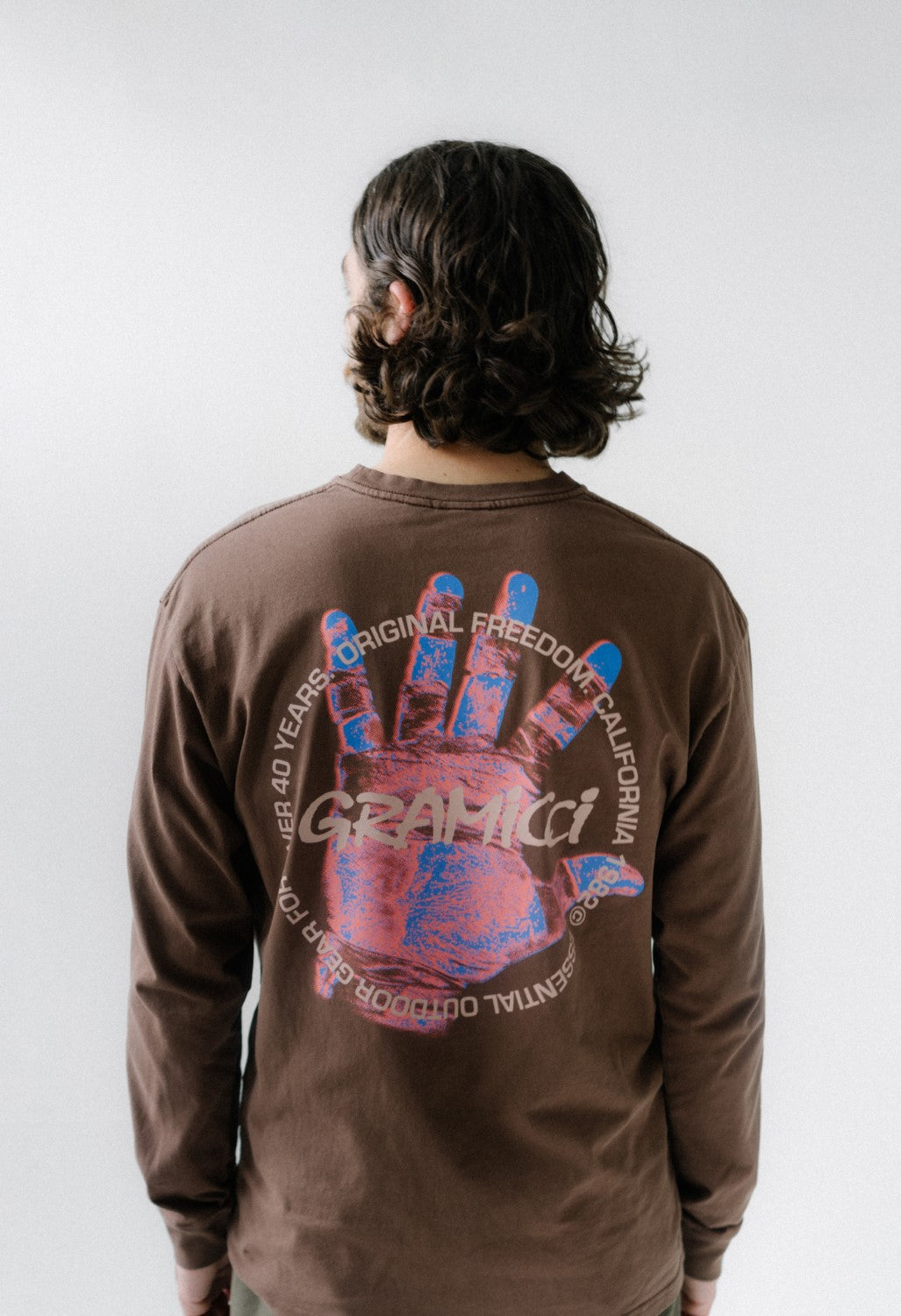 Gramicci Climber’s Hand Long Sleeve Tee - Pigment Brown