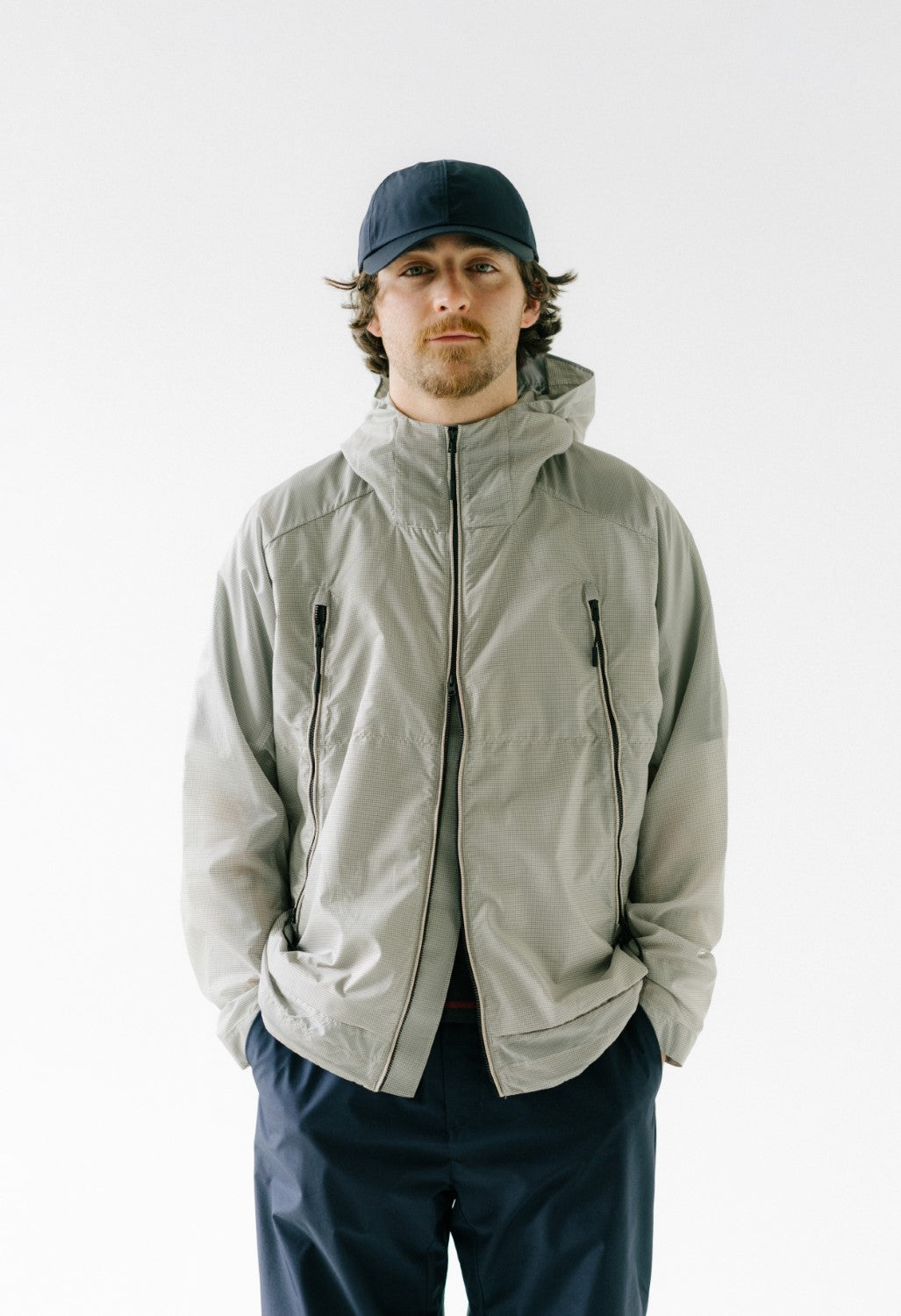 Men's Pasmo Hooded Windbreaker Jacket - Lucid White