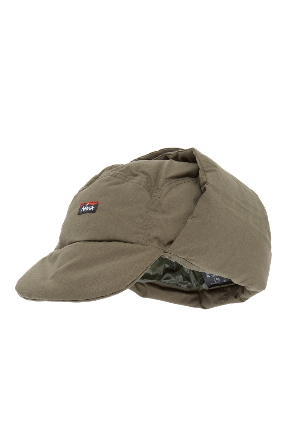 Nanga Hinoc Ripstop Down Ear Flap Cap - Army Green