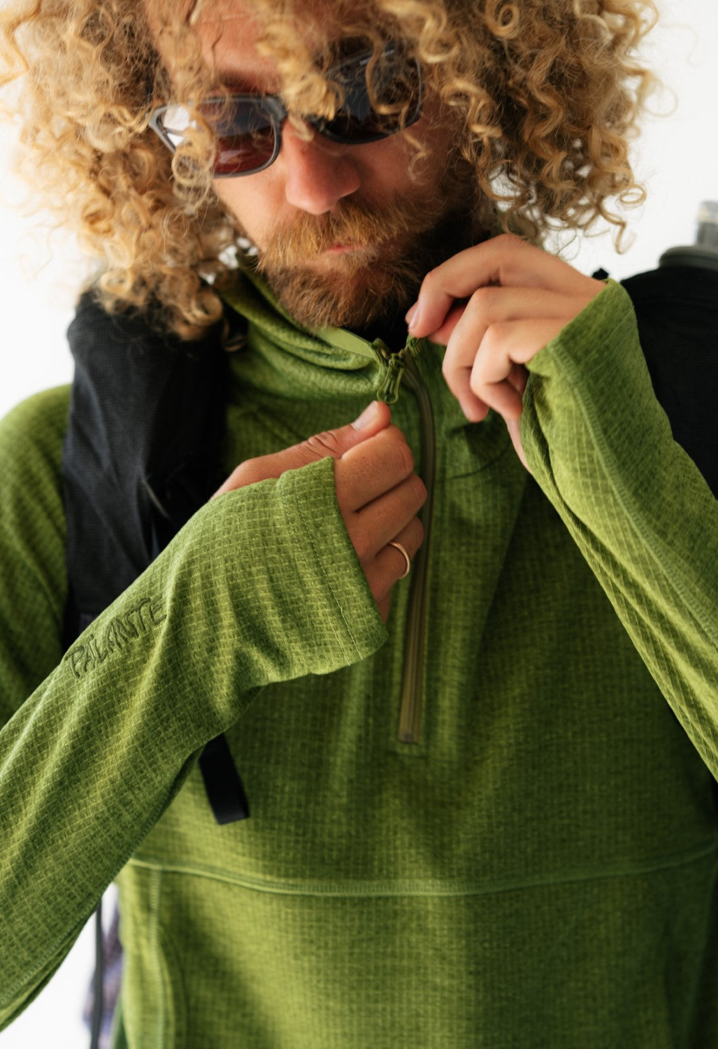 Pa'lante Packs Grid Fleece - Chartreuse