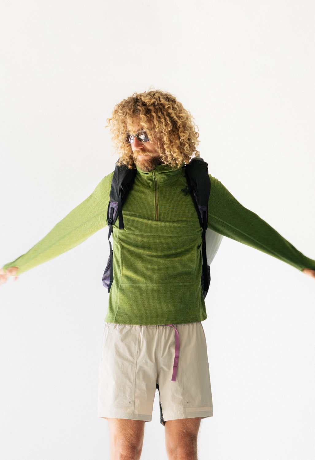 Pa'lante Packs Grid Fleece - Chartreuse