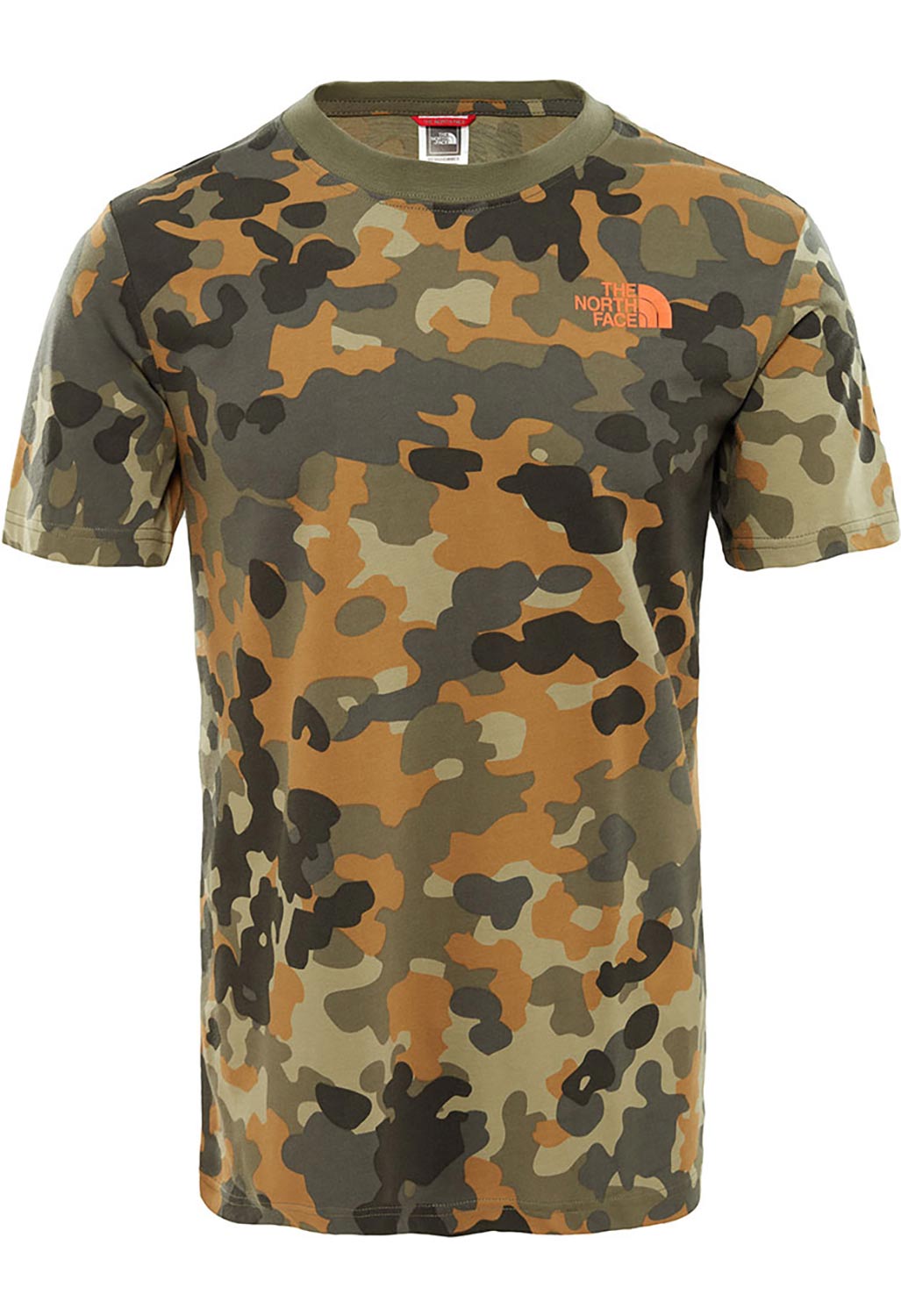 The North Face Red Box Men's T-Shirt - Taupe Green Camo